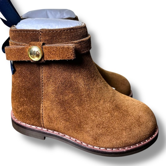 Janie and Jack NWT Tan Suede Toddler Girls Ankle Booties Side Zip Size 4